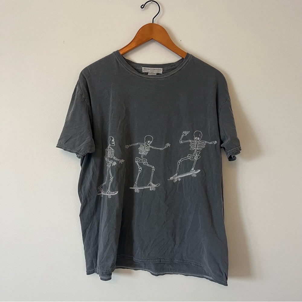 Project Social T Urban Outfitters Black Skateboard Skeletons Tee Size OS